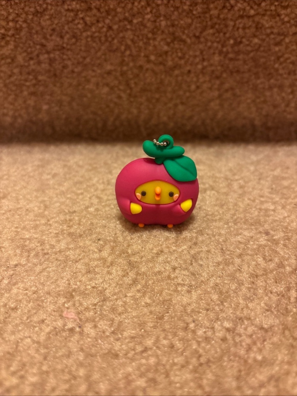 fruit-shaped collectible figurine keychain a Molang character 3D